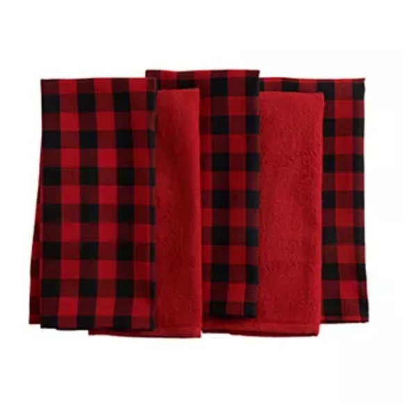 6 Buffalo 🐃 Plaid Dish Towels - Picture 1 of 2
